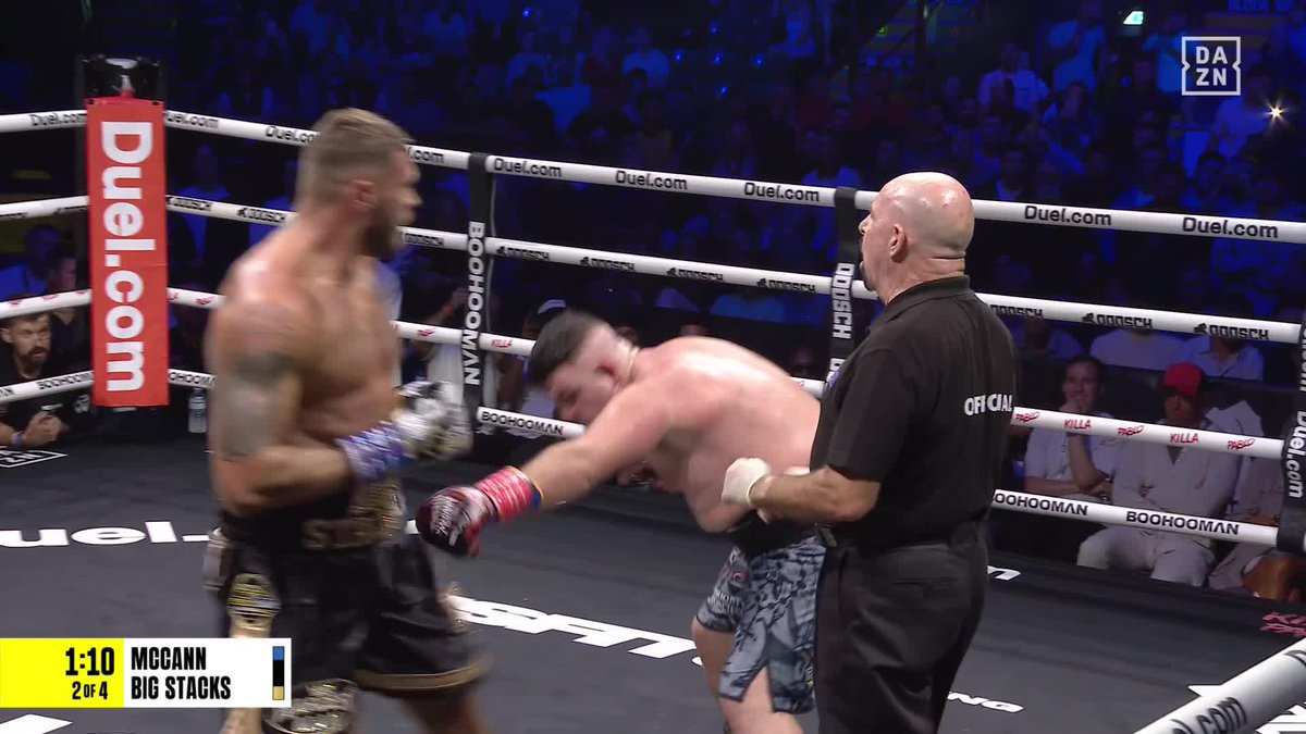 Jordan McCann's swollen eye leads to the fight being stopped in the second round 🔔 #McCannBigStacks | LIVE NOW on DAZN ▪️