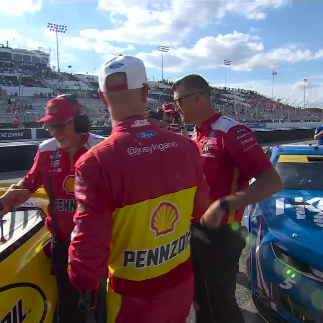 Front of the field for Joey Logano.