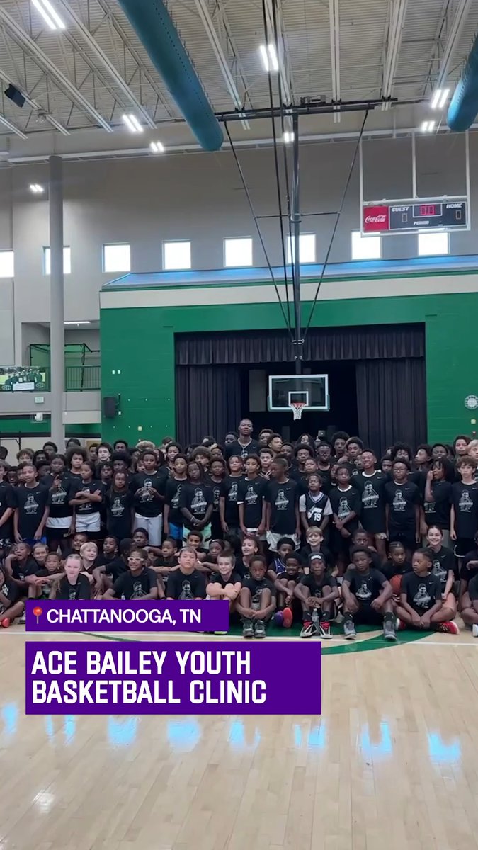 🗣️ "At your age, just have fun" This weekend, Ace Bailey hosted a free youth basketball clinic to give back to his hometown of Chattanooga, TN 👏 #TakeNote