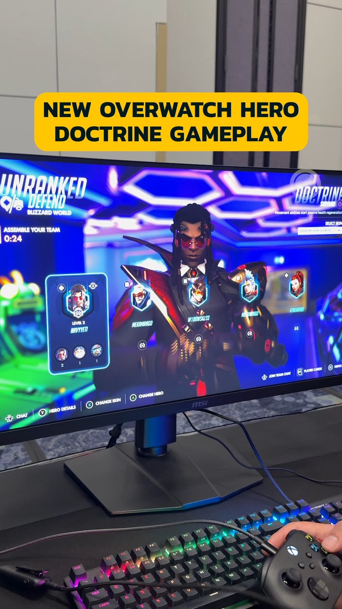 We went hands on with the new #Overwatch hero Doctrine at Blizzcon 2026. Doctrine will be available via a limited hero trial until September 15 and then joins the game permanently when season 5 releases on October 6 🦇