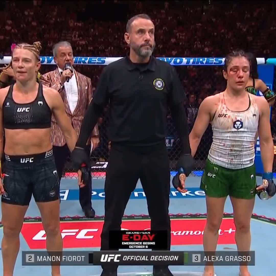 C'était trop juste pour Manon Fiorot Alexa Grasso s'impose par décision unanime 📺 Regardez l’#UFCParis EN DIRECT sur 🇫🇷 RMC Sport et RMC Découverte