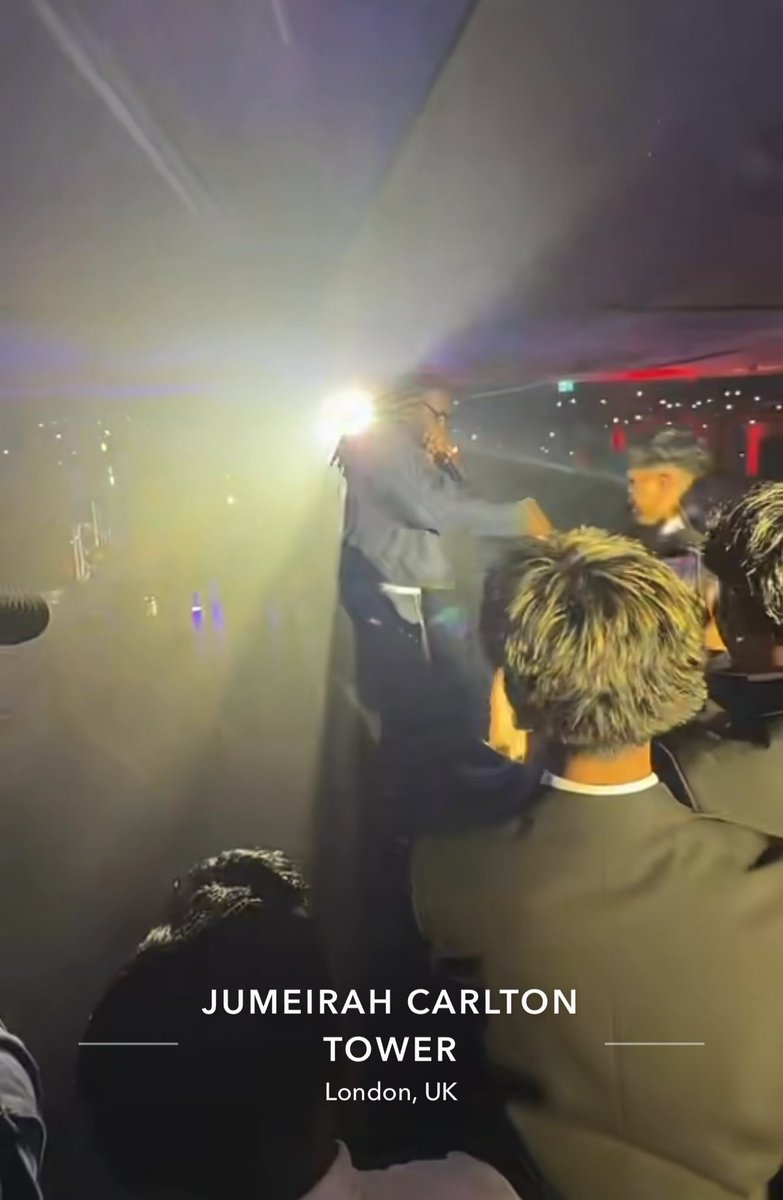 BURNA BOY CURRENTLY PERFORMING AT A BIRTHDAY PARTY IN LONDON. HE BROUGHT THE CELEBRANT ON STAGE TO SING WITH HIM. 😂❤️