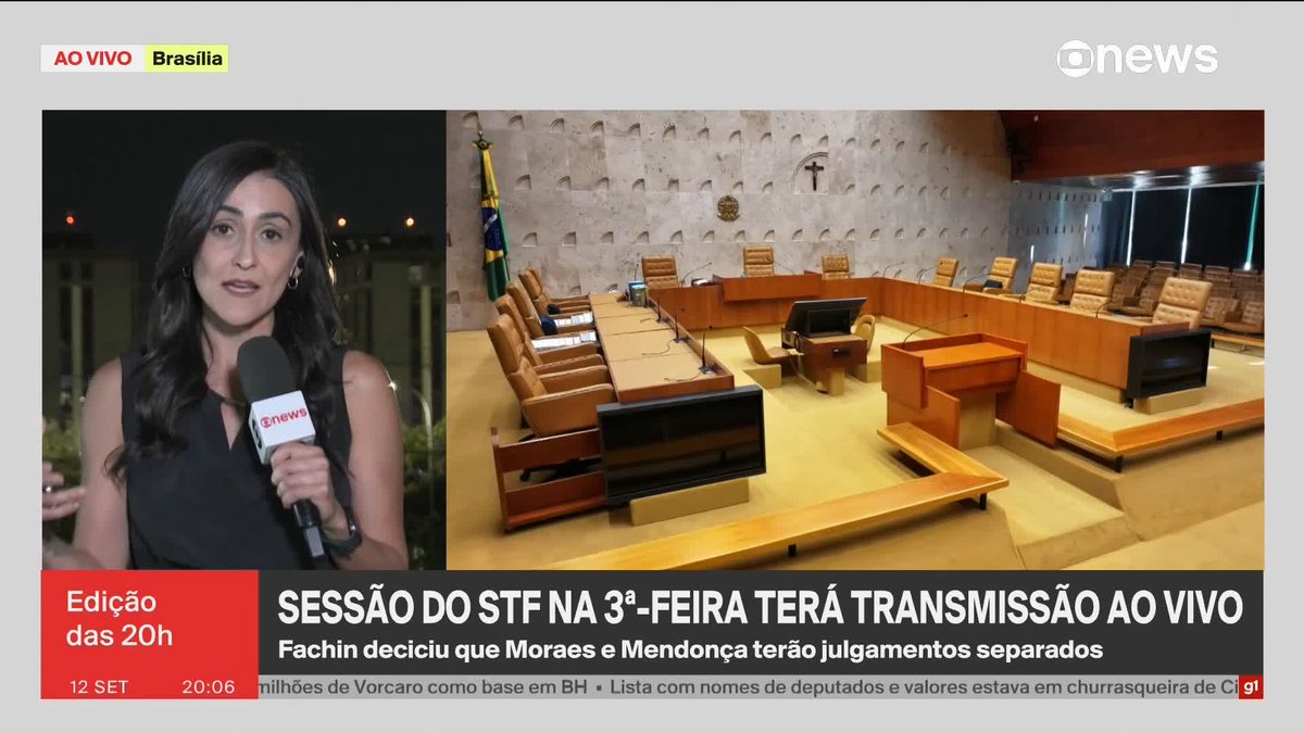 STF confirma transmissão ao vivo de sessão sobre mensagens de Moraes e Vorcaro na terça-feira (15). ➡️ Assista ao #JornalGloboNews na TV e no Globoplay