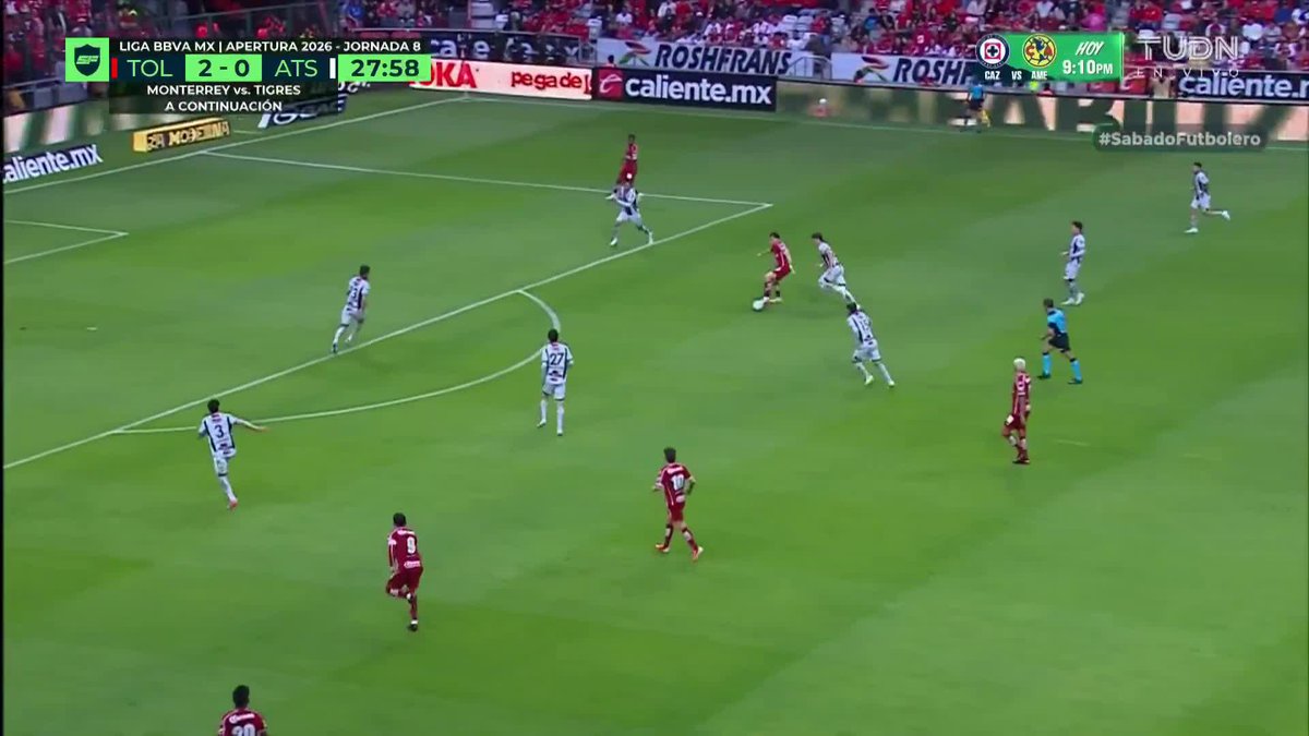 Qué pedazo de Delantero está demostrando ser Federico Viñas. Qué jodido para el resto de la Liga MX es enfrentarse a Toluca: ¿Paulinho lesionado? NI SE SIENTE. Tienen a Viñas. Qué monstruosidad de ataque. Mucha calidad. 🔝🇺🇾👹