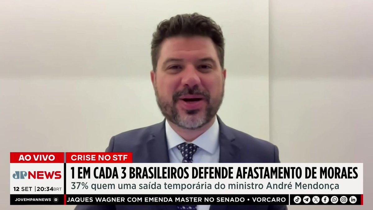 DATAFOLHA: 1 em cada 3 brasileiros defendem afastamento de Moraes 📺 Confira na JP News 👉 #JornalJovemPan