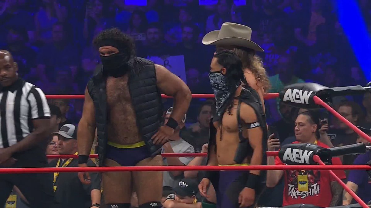 When mom says we have Hangman and Brodido at home ... Watch #AEWCollision LIVE on TNT & HBO Max