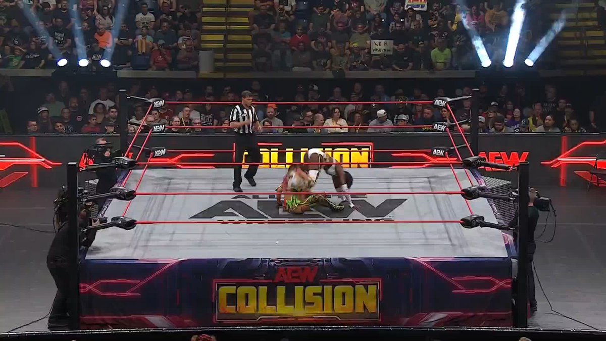 "Oh no ... " AEW Women's World Champion Big D Moné knew what was coming ... Watch #AEWCollision LIVE on TNT &amp; HBO Max