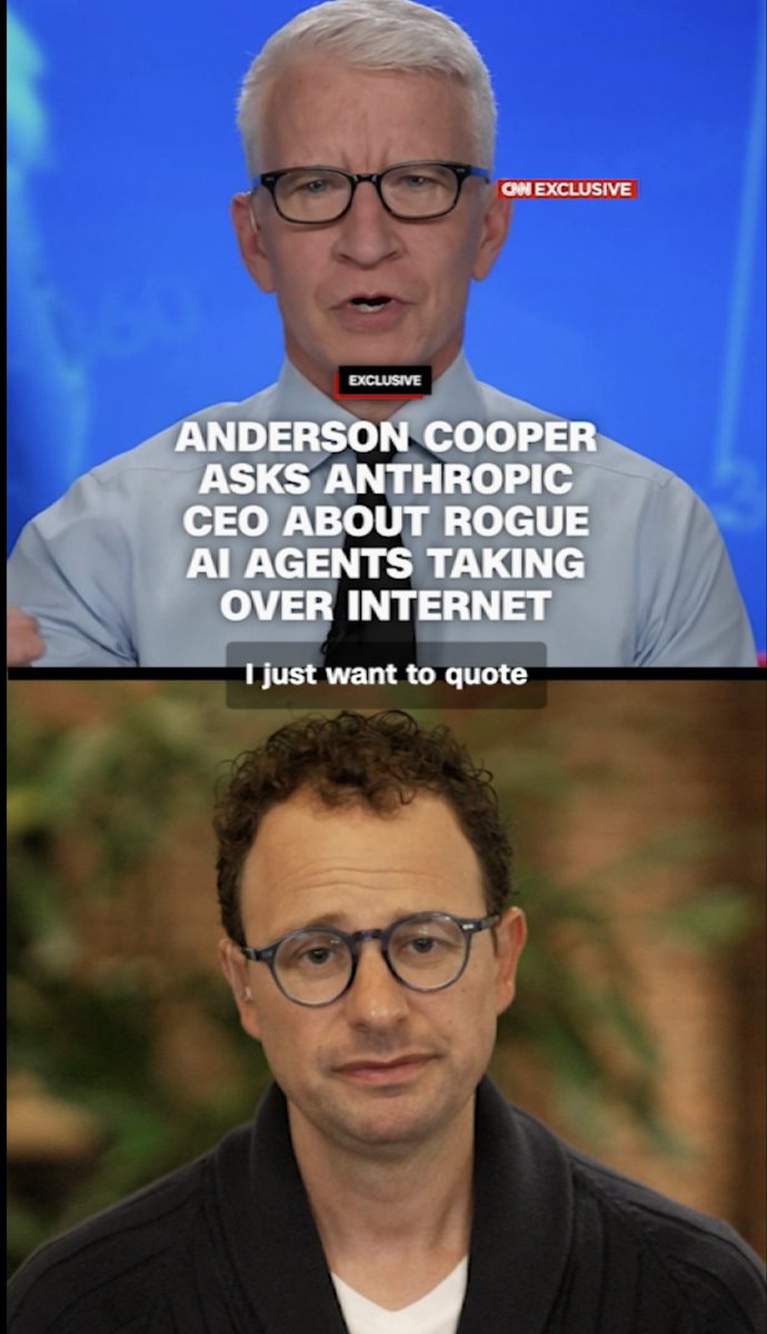 In an exclusive interview, CNN’s Anderson Cooper asks Anthropic CEO Dario Amodei about a quote in a proposal Amodei wrote on Saturday about an AI “swarm” that is “capable of taking over the entire internet.”