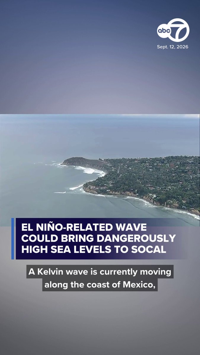 A major Kelvin wave moving across the Pacific is expected to arrive in SoCal next month, raising sea levels by 6 to 12 inches. Read more: