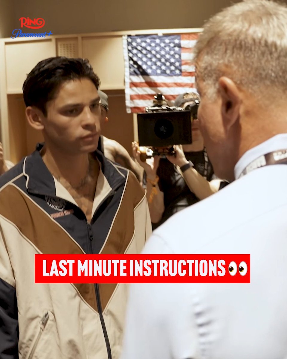 REFEREE'S INSTRUCTIONS 📋 Thomas Taylor giving the pre-fight talk to Ryan Garcia and Conor Benn 🗣️ #GarciaBenn | Live NOW on @ParamountPlus and DAZN Boxing 🥊