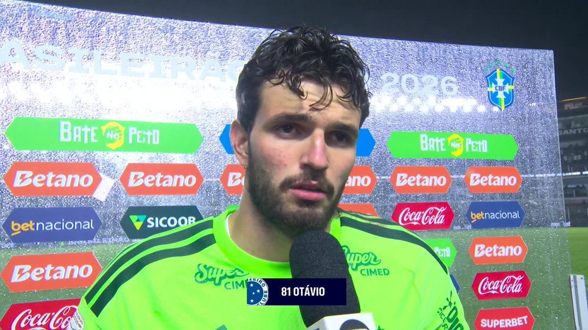 Otávio, após Santos 2 x 1 Cruzeiro: "Fico feliz pela convocação, mas muito chateado com o resultado de hoje".