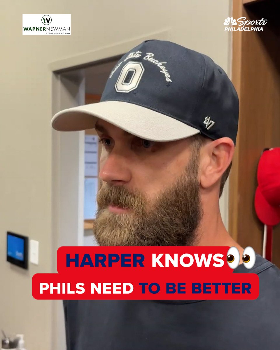 "We got to play better baseball. If we don't, we're not going to be in." Bryce Harper says the Phillies as a team need to "look in the mirror." | Wapner Newman
