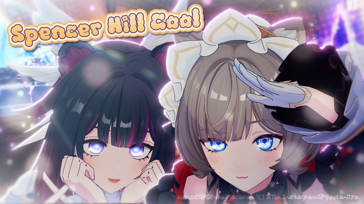 ꙳⋆✡︎📢 動画up .ᐟ.ᐟ💖 ★━━━━---- 【Cat Ver.】⚙️サンドローネ コロンビーナ❤️🩹/Spencer Hill Cool【原神/MMD/GenshinImpact】 ★━---- ストーリーどうなるんだろ!!(∩˃ ᵕ ˂∩)🩵 #原神 #genshinimpact