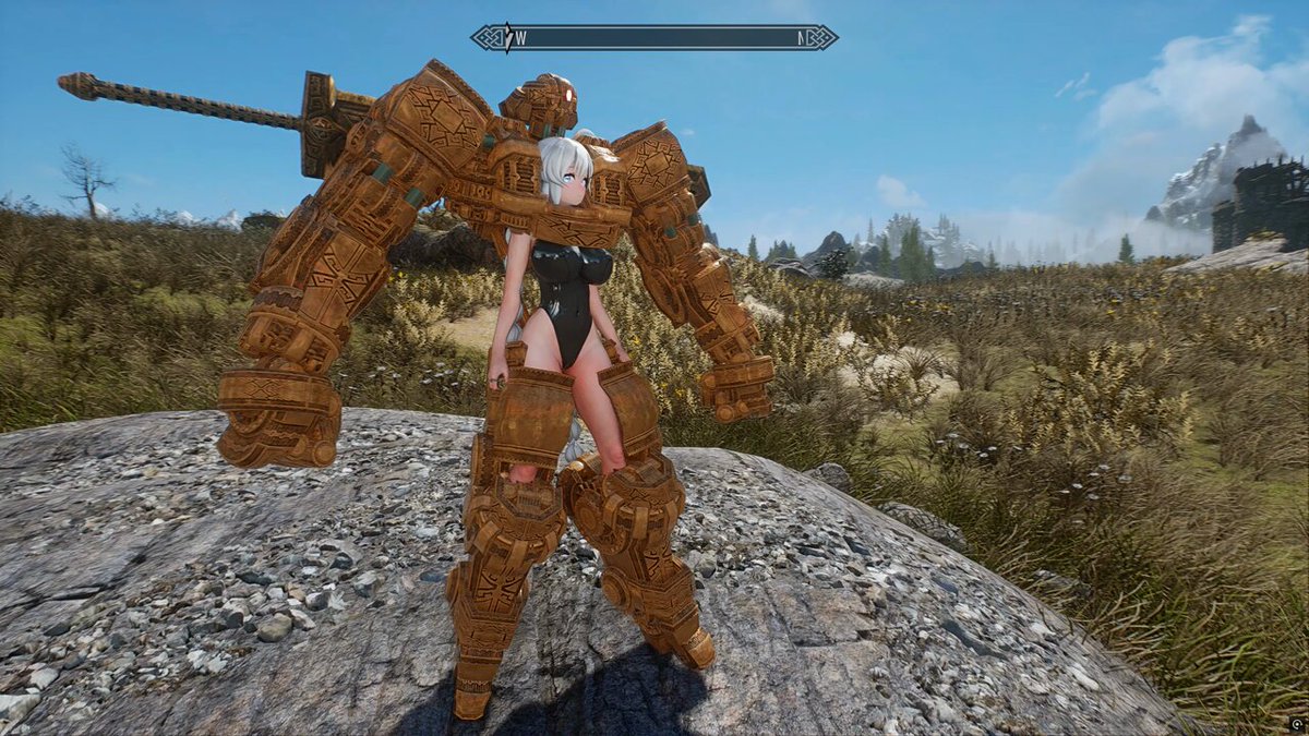 #Skyrim #スカイリム すごく… 大きいです… な衣装MOD Ashihito Ex-Arm Unit