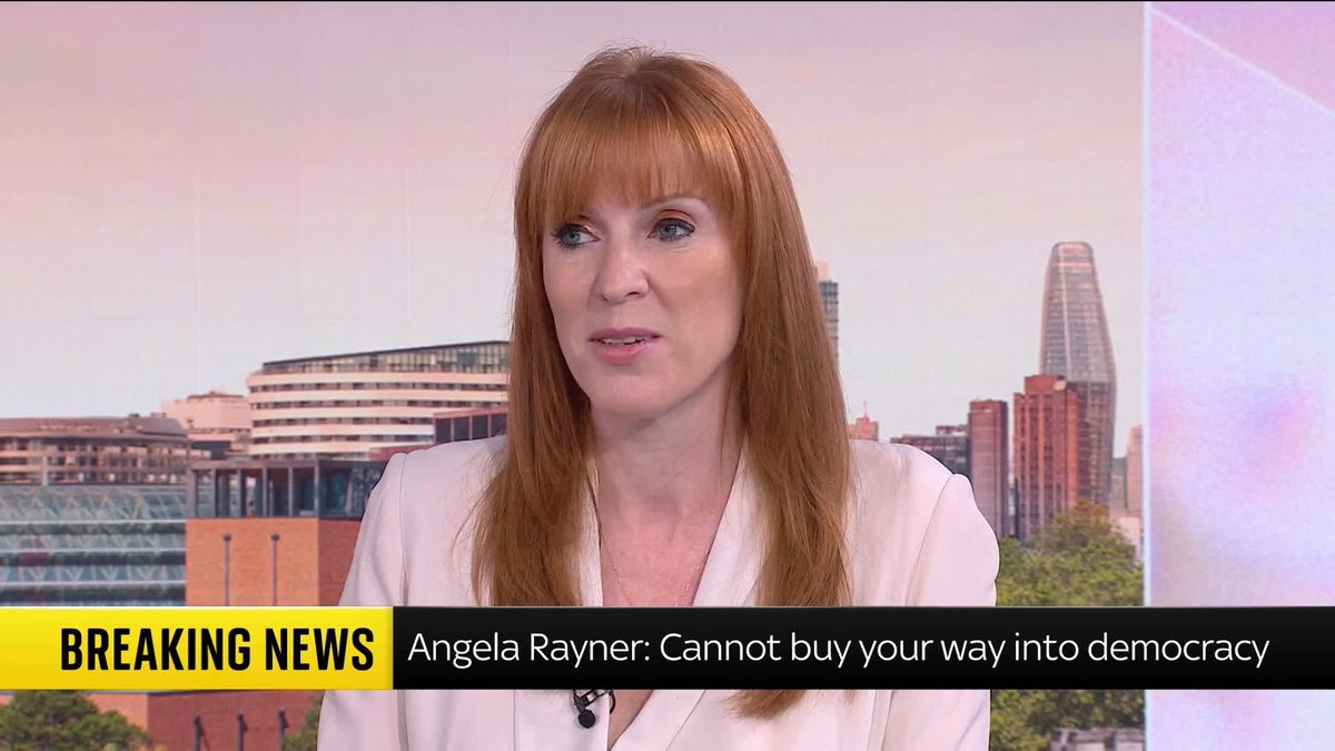 🗣️ 'You cannot buy your way into democracy.' Angela Rayner says Labour is strengthening rules to ensure democracy is 'for people' and not 'people with billions of pounds being able to buy their way in'. Her comments come after Reform received record-breaking donations from crypto billionaires.