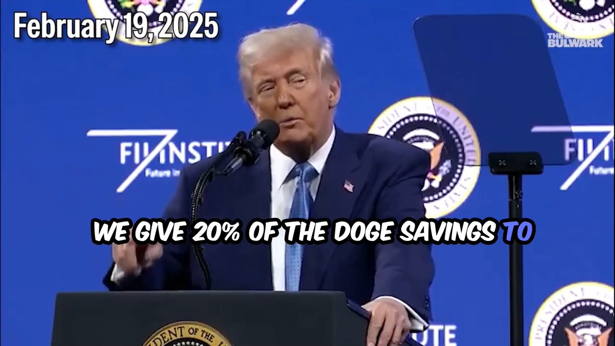 This is gold. The Bulwark did a montage of every time Trump has said he was abut to give Americans a check for a variety of reasons. All of the promises were complete BS, of course. #DonTheCon