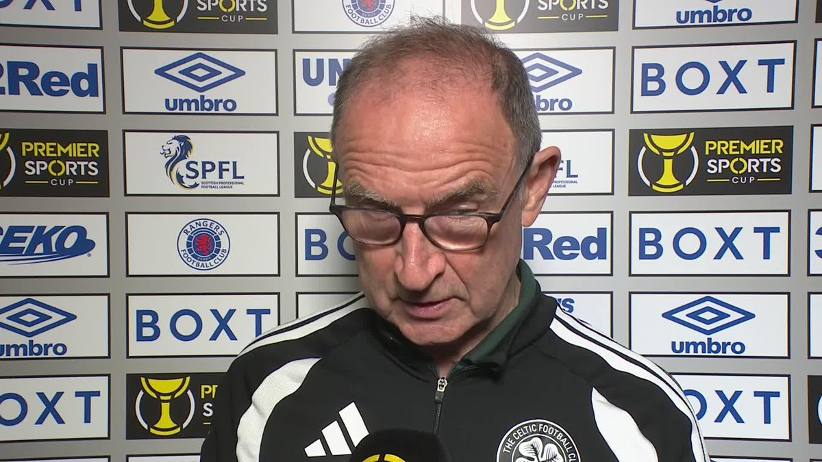 🍀 Celtic Football Club boss Martin O'Neill reflects on today's 3-0 loss at Ibrox "In the end, we were well beaten. Big lesson to be learned." 🗣️ #PremierSportsCup