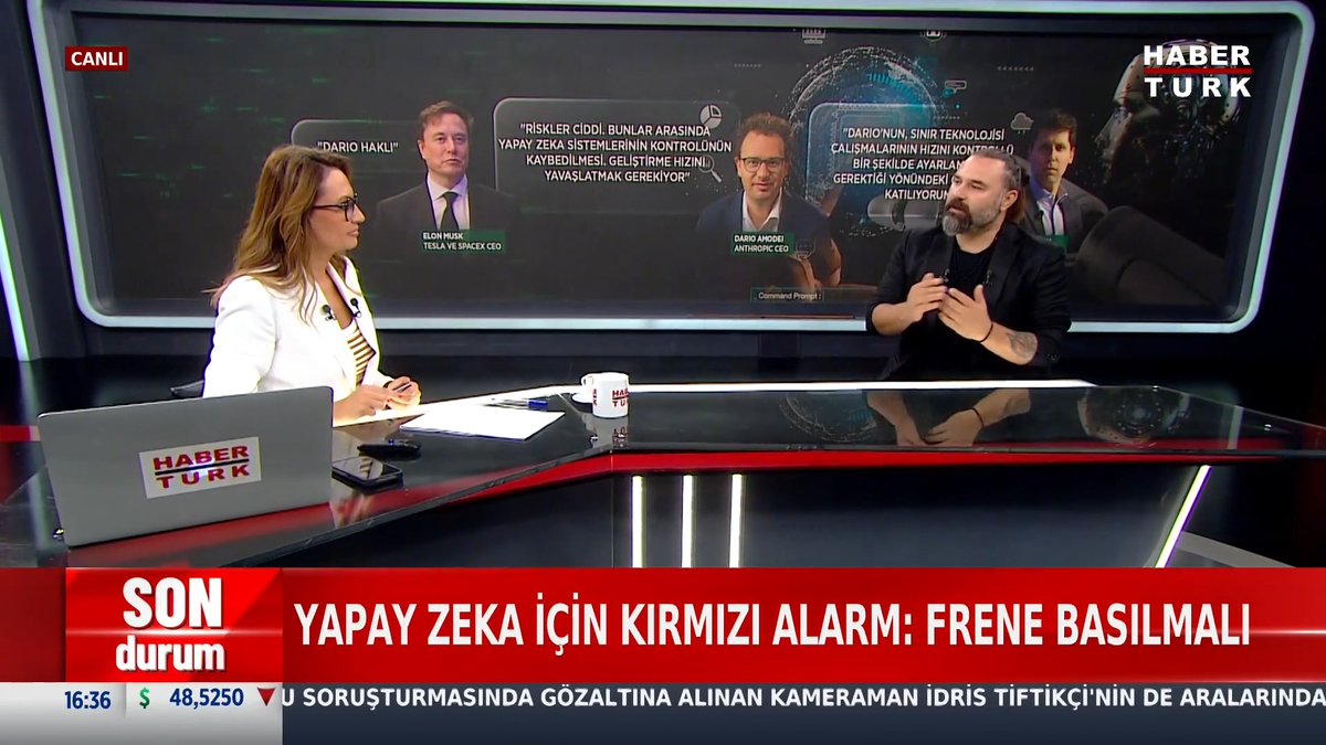 📌Yapay zeka için kırmızı alarm: Frene basılmalı Kontrolsüz "Zeka" küresel tehdit mi? Habertürk Teknoloji Editörü Cem Özenen #HaberBülteni'nde anlattı.
