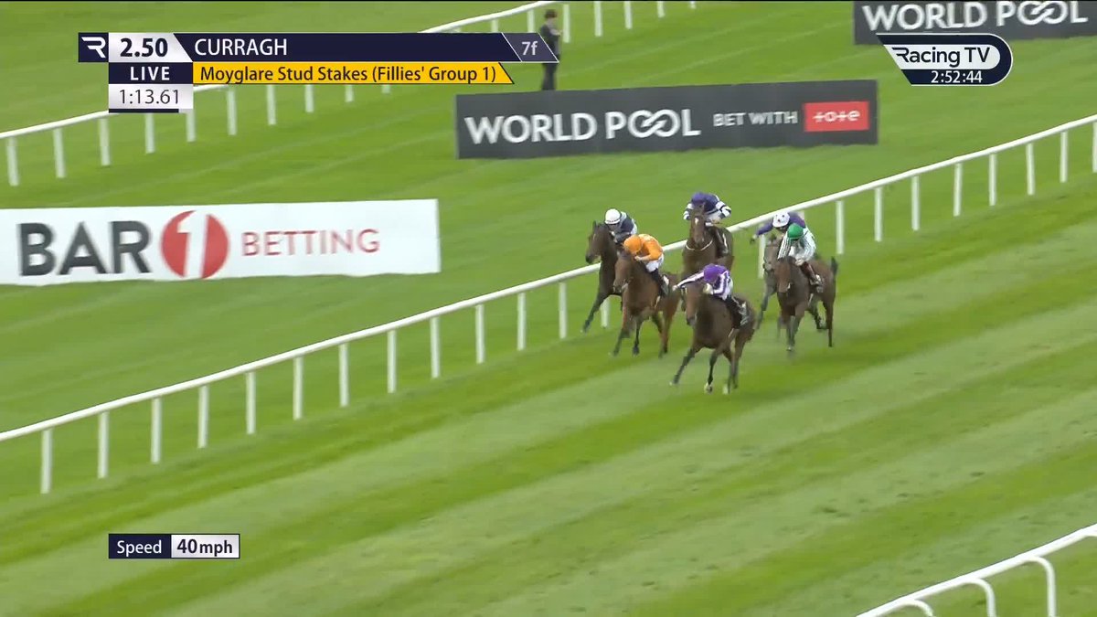 Wow .... Sun Goddess shines in the Moyglare! ☀️ Four elite wins on the spin for the Sioux Nation filly, and just the 12th success in the great race for Aidan O'Brien 😱