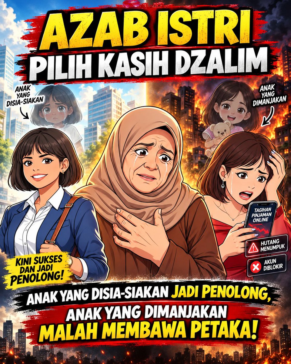 Cerita Animasi - Azab istri pilih kasih dzalim, anak tak disayang jadi penolong, anak yang disayang membawa petaka!😨😱