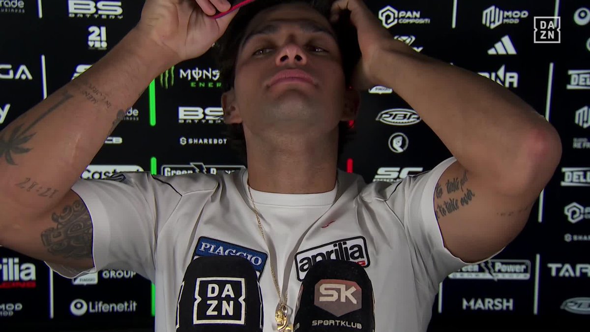 🗣️ "He tenido un problema con el antebrazo que no había tenido durante el año" A pensar en Austria. Luego valoraré si tendré que operarme o no" Jorge Martín, en DAZN, desvela el gran problema que hizo que pasase de ir primero a terminar quinto #SanMarinoGP 🇸🇲 #MotoGP 🏁