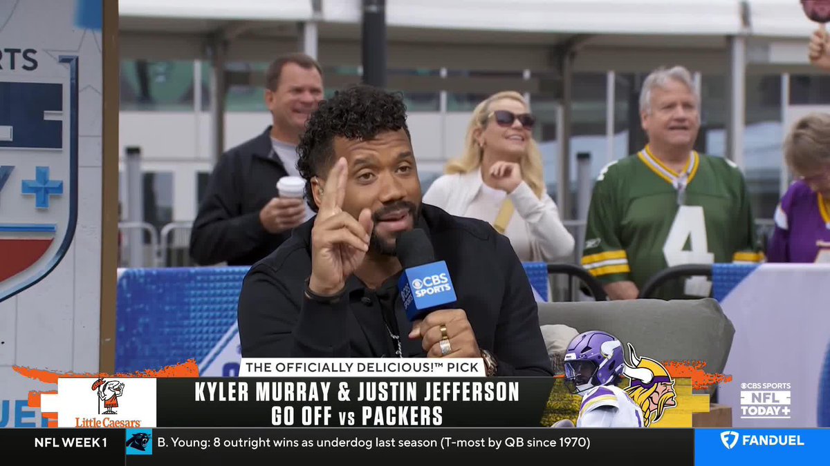 "My bold prediction is Kyler Murray and Justin Jefferson go CRAZY today." Russell Wilson