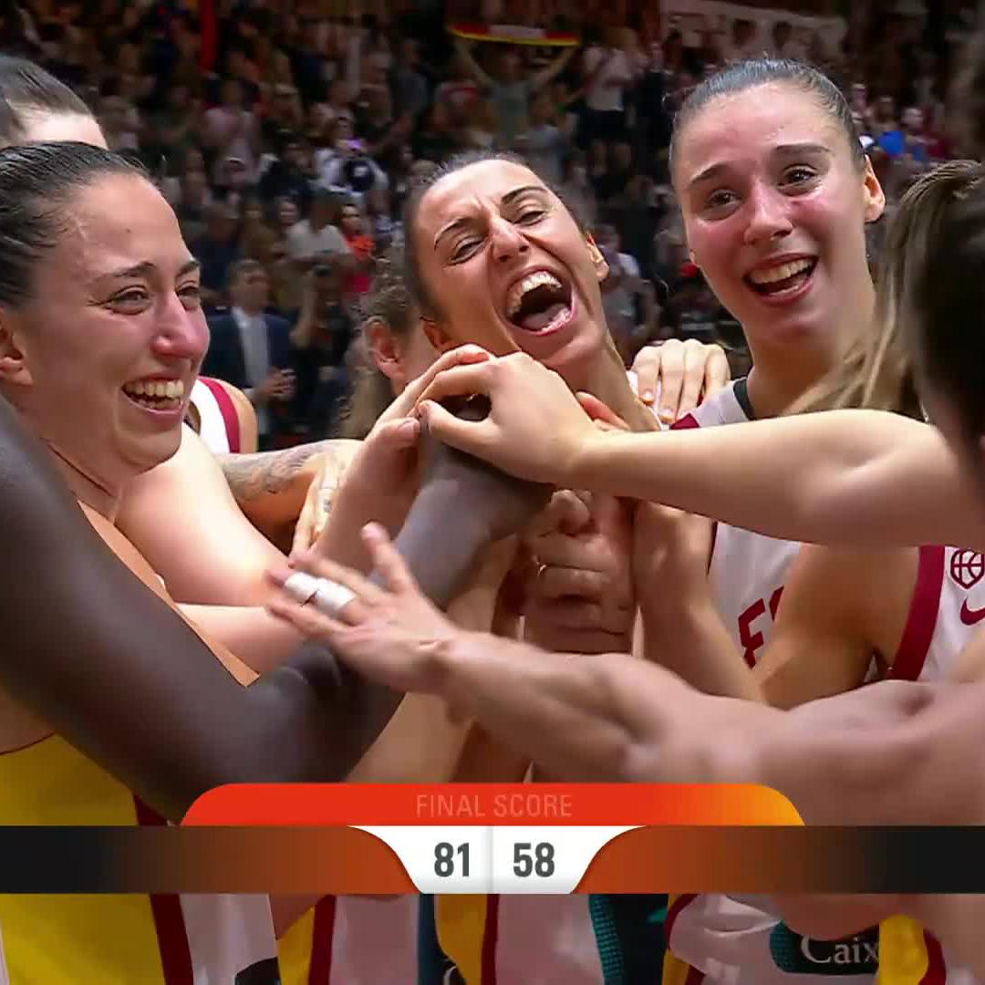 I'm not crying, you're crying. Spain make it to the FIBA Women's World Cup podium 🥹🇪🇸