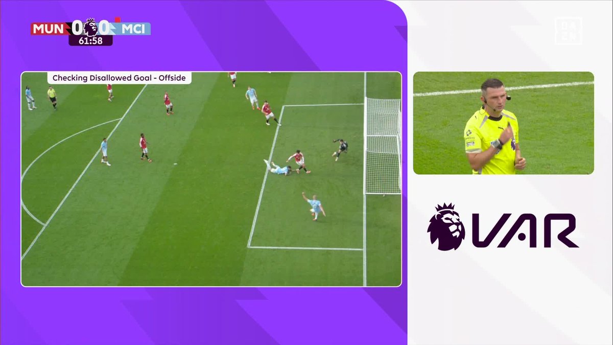 ¡CUANDO EL CITY MÁS LO NECESITABA, APARECIÓ HAALAND! 🚀🔥 Después de la revisión del VAR, ¡hay gol del City en Old Trafford! 👀 #PremierLeagueDAZN ⚽🏴