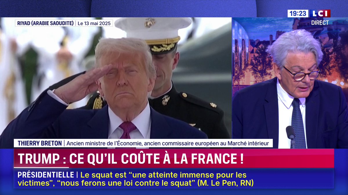 ⛽️ Prix du carburant bientôt à 3 € le litre ? "Quand on va à la pompe et qu’on va payer son gasoil 2,30 €, celui qui est à l’origine de cela a un nom : Donald Trump. Il n’y a aucune raison que l’on paye son gasoil un tel prix." 💬 Thierry Breton, ancien ministre de l’Économie