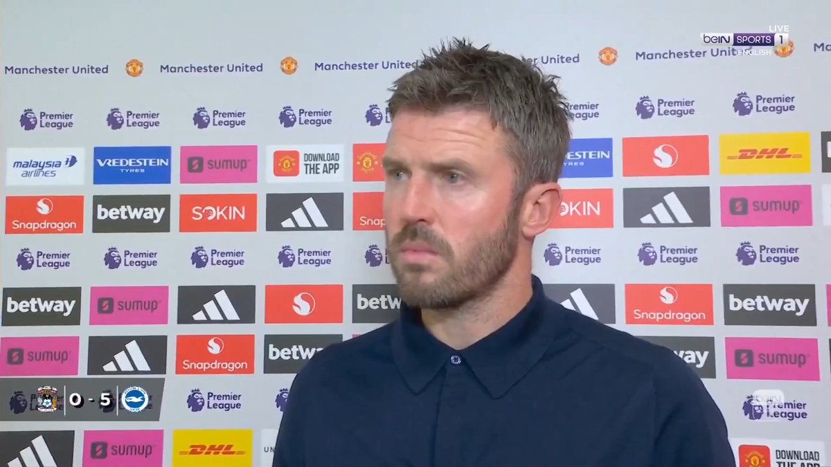 🗣️ "How you can say he's not interfered with the play literally is beyond me... It's staggering." Michael Carrick expresses his disbelief that Haaland's goal was allowed to stand after losing to 10-man City. 🎤 Andy Kerr #MUFC