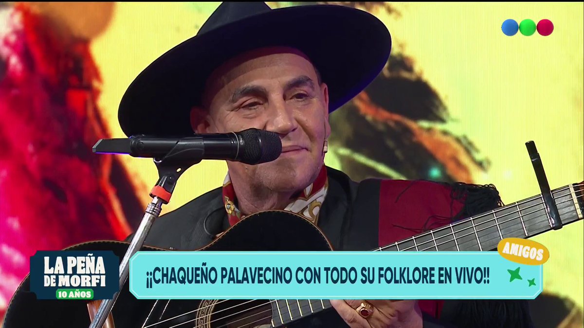 El Chaqueño Palavecino le dedicó una canción a Sofi Martínez 👏 #LaPeñaDeMorfi con Diego Leuco y @sofimmartinez