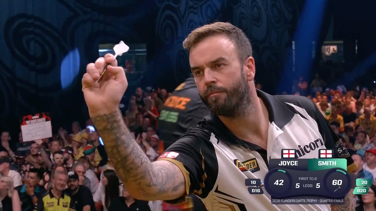 SMITH STUMBLES INTO THE SEMIS! Ross Smith defeats Ryan Joyce in a last-leg decider despite a profligate display on the outer-ring to set up a fantastic semi-final clash with Gian van Veen! 📺 #ET13