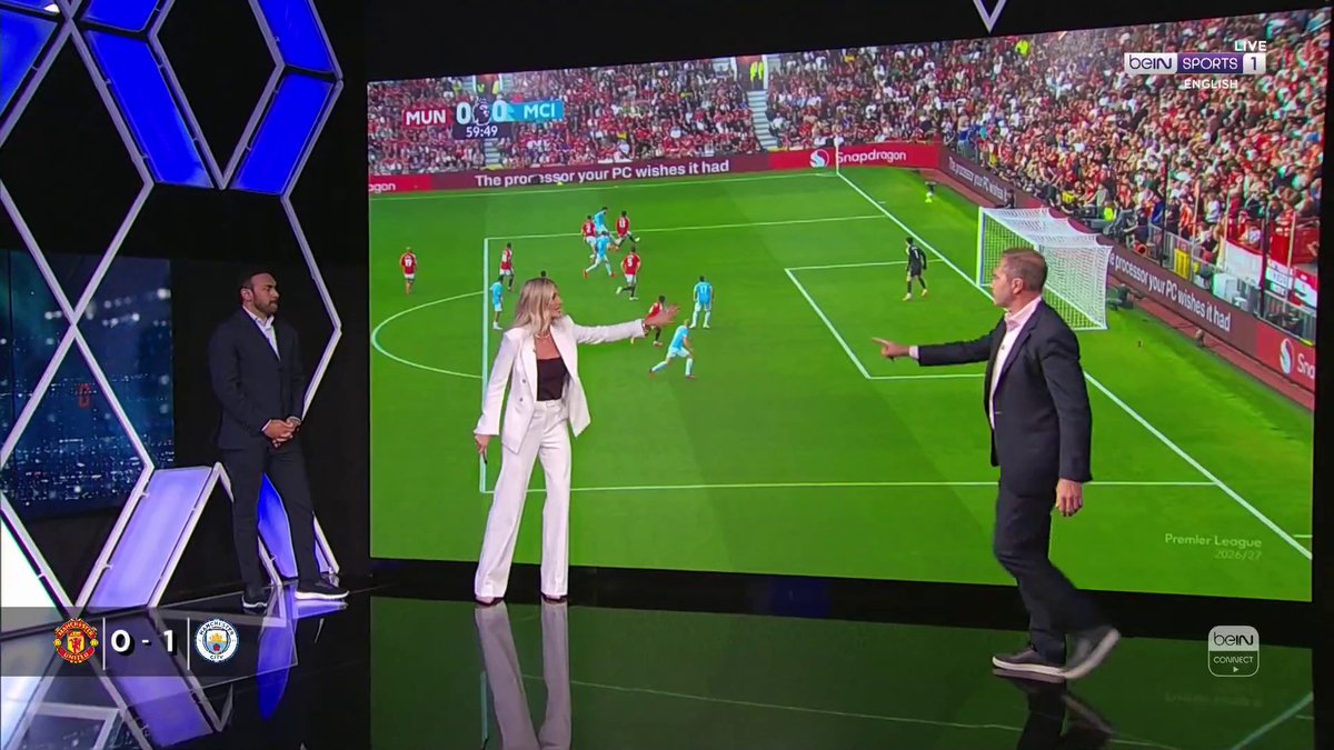 🗣️ "The rules say, if a player in an offside position affects an opponent or the play - then he's deemed offside!" Kaylyn Kyle, Jason Mcateer and Ahmed Elmohamady analyse Enzo Fernandez's offside position prior to Erling Haaland's goal.