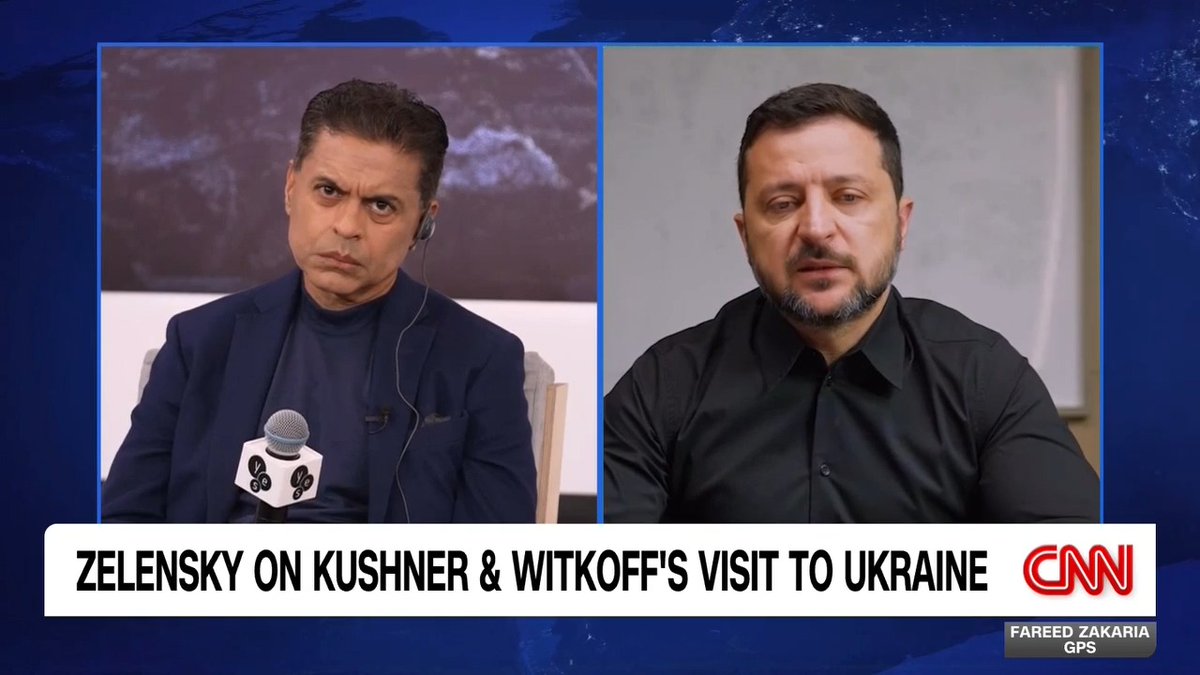What did US negotiators Jared Kushner and Steve Witkoff, on their first visit to Ukraine last weekend, discuss with Volodymyr Zelenskyy / Володимир Зеленський? I asked the Ukrainian president: