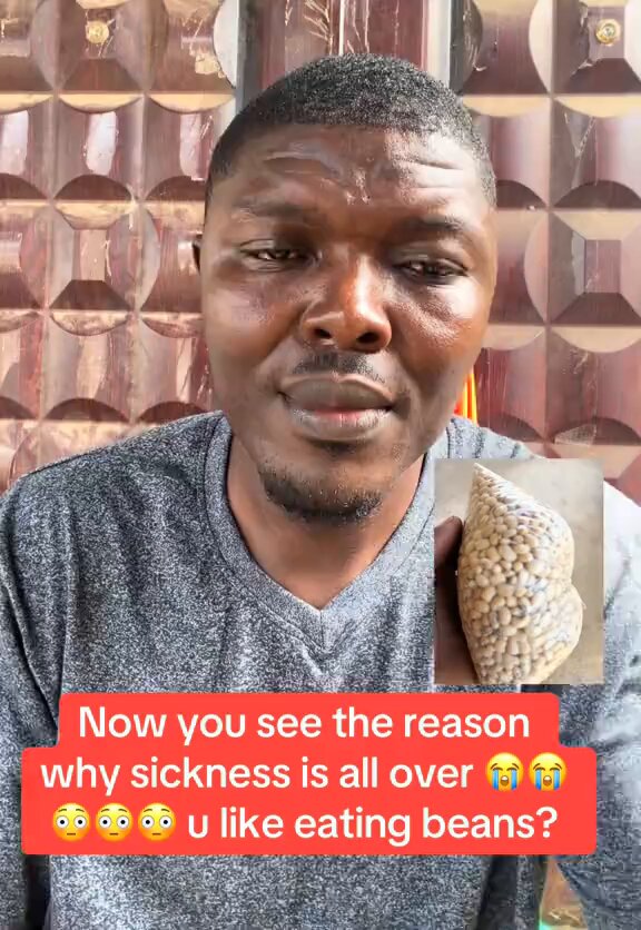 This is the reason why people are now having heart, kidney and liver problems, because they now use cement to preserve beans. That’s why these days, you hardly find insects in beans like before, so we have to be careful out there. — A Ghanaian man advises people to be careful about the kind of food they buy, saying a friend told him that cement is being used to preserve beans so that insects won’t enter and spoil them.