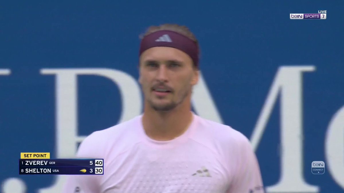 🎾 الألماني ألكسندر زفيريف يحسم المجموعة الأولى بنتيجة 6-3 #بطولة_أمريكا_المفتوحة_للتنس