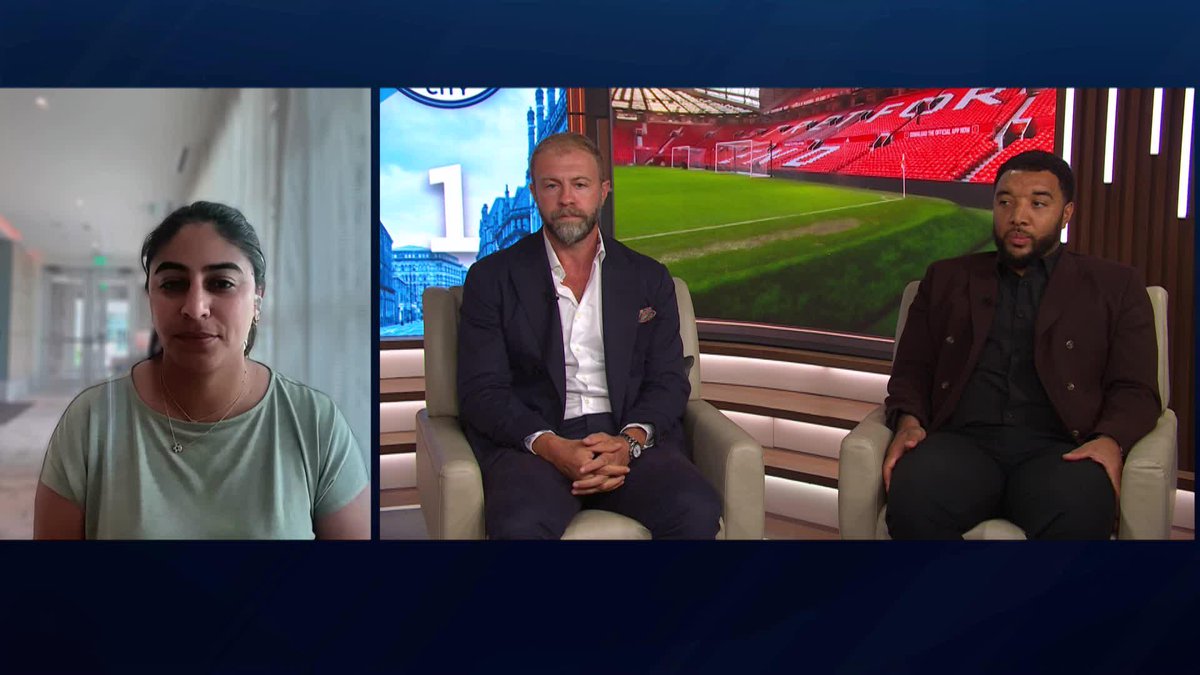 "For me it's a minimum of a yellow because his action causes the reaction... You can't just kick somebody." Troy Deeney, Mike Grella and Tony Meola discuss whether Bruno Fernandes should have received a card in the Manchester Derby 🟨 🟥