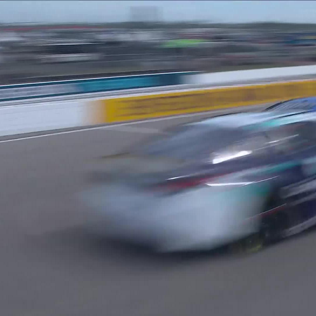 Early issues involving two Chase contenders. Tyler Reddick gets into the wall after contact with Daniel Suárez.