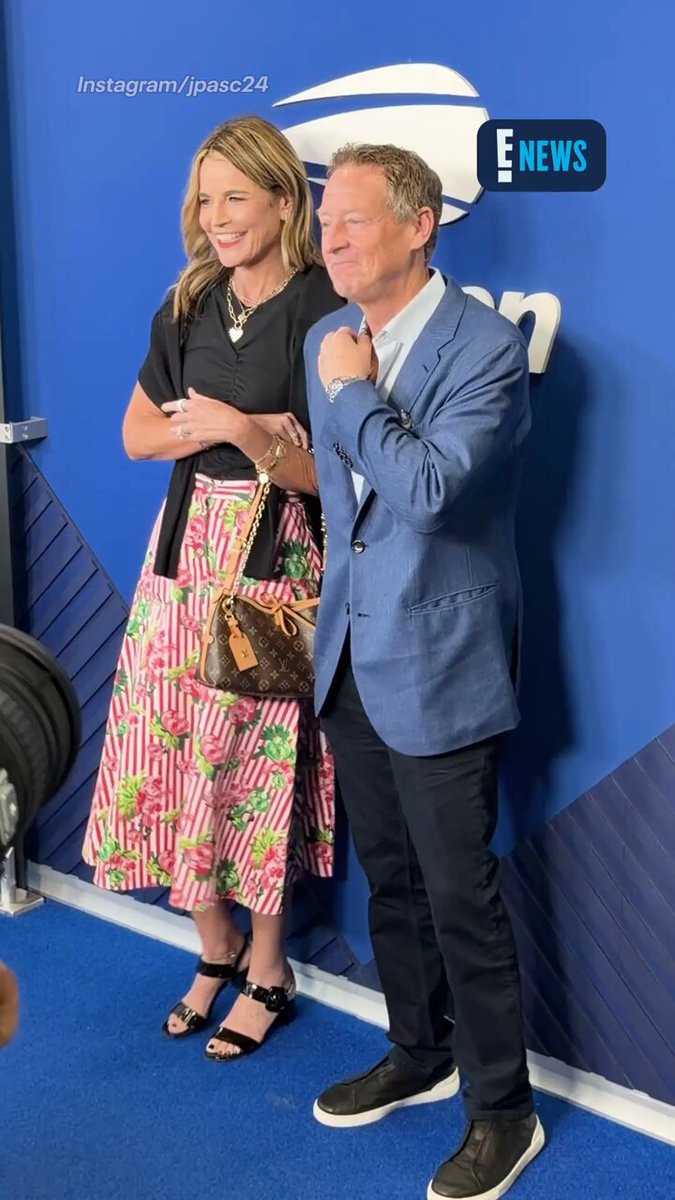 Savannah Guthrie and her husband Michael Feldman have arrived at the US Open. (🎥: Instagram/jpasc24)