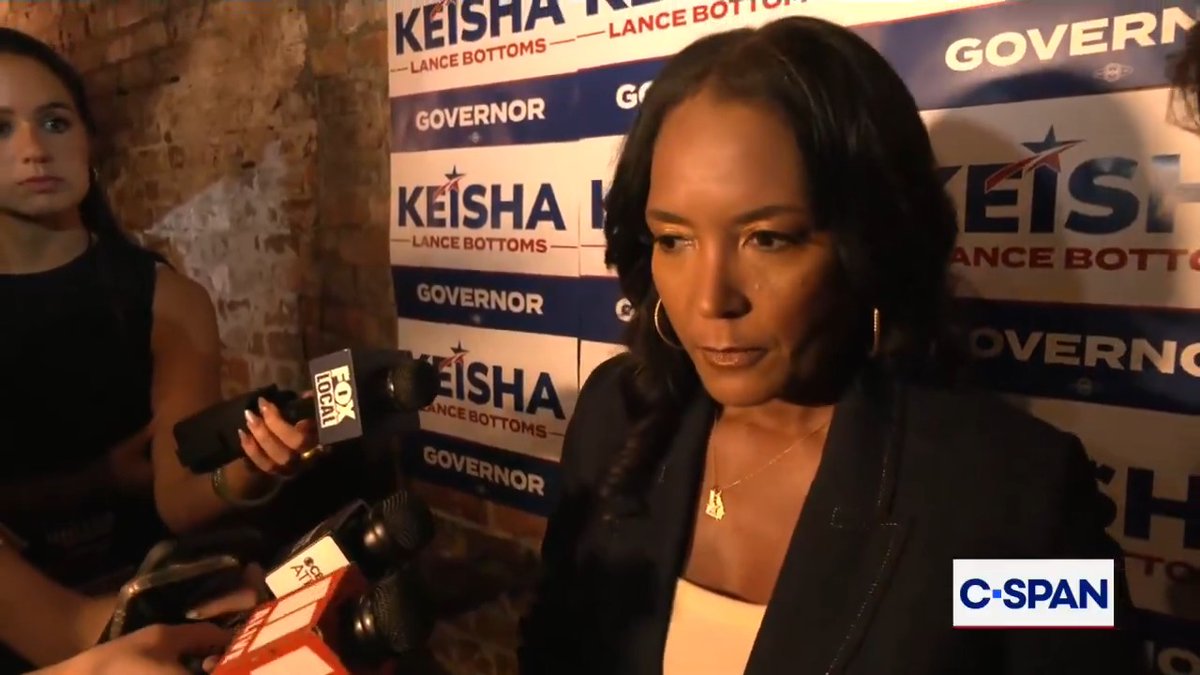 Gubernatorial candidate Keisha Lance Bottoms (D-GA) likens opponent Rick Jackson (R-GA) spending his own money on his campaign to the president: "Donald Trump and his family have made a profit on the backs of the people of this country and he wants to replicate it in Georgia."