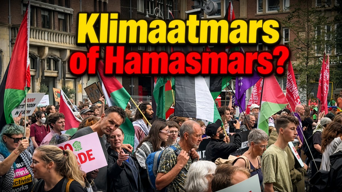Een greep uit de 'klimaatleuzen' die gisteren tijdens de Klimaatmars door de straten van Amsterdam galmden: 📣 "There is only one solution: Intifada revolution!" 📣 "Liberation up, up - Occupation down, down!" 📣 "Judaïsm up, up - Zionism down, down!" 📣 "One solution: Revolution!" Alles ter bescherming van de planeet, uiteraard. 🇵🇸 #Klimaatmars #Amsterdam #12september