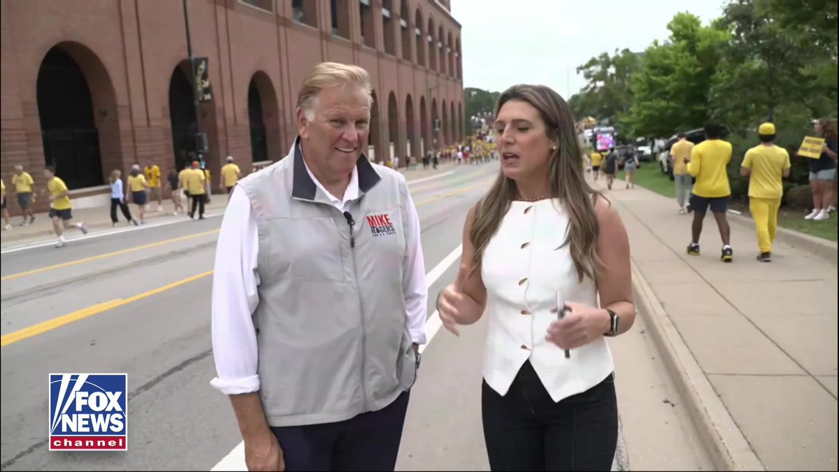 The Michigan Senate race takes its football fight straight to the Big House. Fox News' Alexis McAdams catches up with Republican Senate candidate Mike Rogers outside Michigan Stadium, pressing him on Democratic opponent Abdul El-Sayed's past criticism of football culture. Rogers pushes back, calling football "the most American pastime you can get." Rogers points to his own experience playing the sport and his father's work as a high school football coach, arguing it teaches young men "teamwork and toughness." But El-Sayed isn't staying away from game day. The Democrat was also spotted tailgating at Michigan on Saturday as their campaign clash over football spills onto the trail.