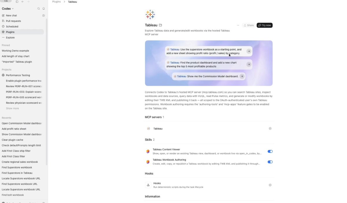 Analytics just got a lot more conversational. The new Tableau plugin for ChatGPT Work lets you build, create, and publish Tableau visualizations—right inside your AI workflow. Full interactivity, zero screenshots, and built on the data you already trust. Learn more about agentic analytics: