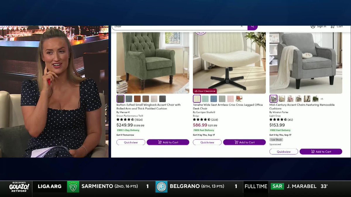 Never stand up when you can sit down... Troy Deeney,Mike Grella, Tony Meola and Poppy Miller pick their favorite chairs from Squeaky Bum Time 🪑