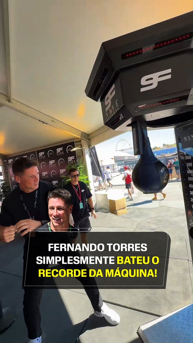 O HOMEM TÁ FORTE! Fernando Torres quebrou o recorde de pontuação da máquina de soco! 🤯 🎥: Atlético de Madrid #FutebolNaESPN