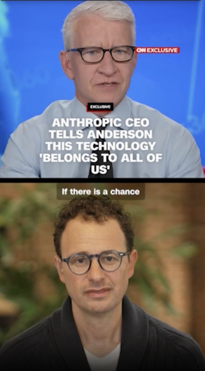 Anthropic CEO Dario Amodei talks to CNN's Anderson Cooper about AI companies being in private hands. He says he is uncomfortable with it and that there needs to be balance between the government and private companies.
