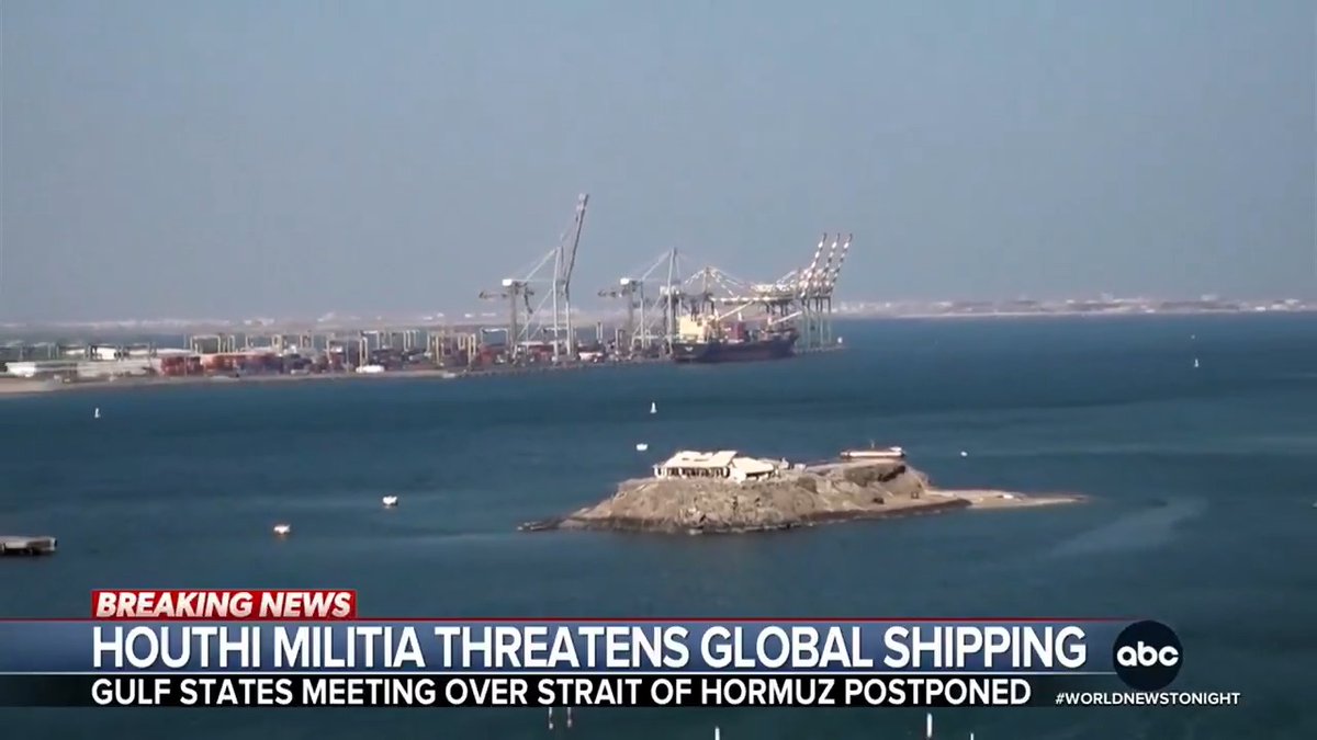 Iran-backed Houthi rebels tighten control near Bab al-Mandab, strike Saudi targets, and threaten global shipping. Oil prices are spiking as U.S. consumers feel the impact at the pump amid rising Gulf tensions. @lamahasan reports.