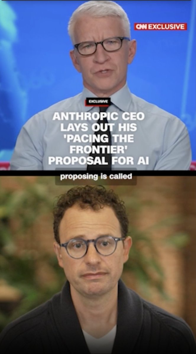 In an exclusive interview with CNN’s Anderson Cooper, Anthropic CEO Dario Amodei walks through three steps from his AI proposal he calls “pacing the frontier."