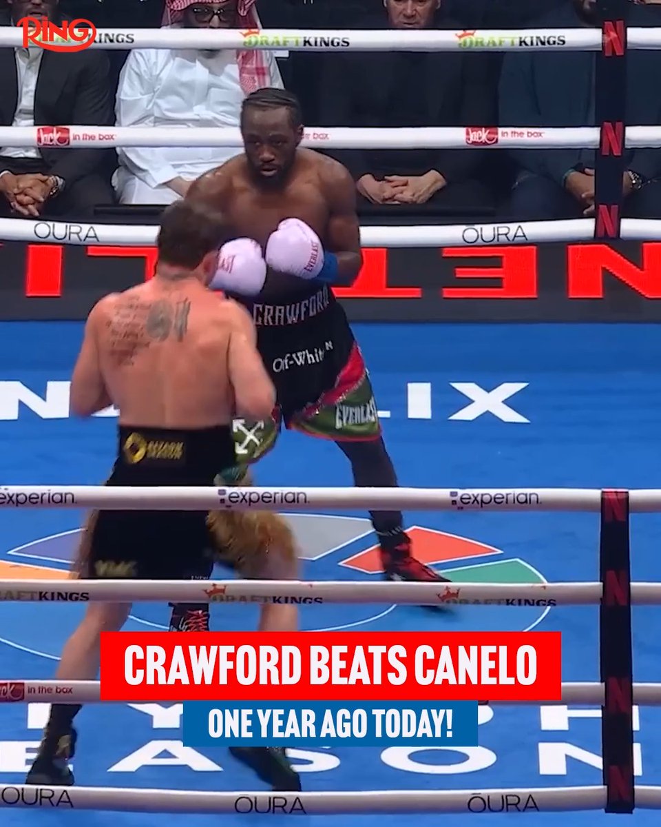 ⏪ One year ago today, Terence Crawford etched his name into the history books with a unanimous decision victory over Canelo Alvarez 👑