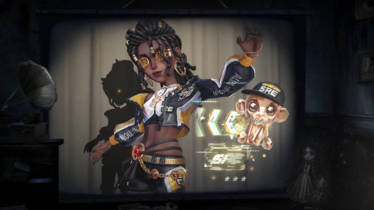 SRE戦隊PATRICIAの ユニフォーム衣装プレビューを公開！ 走るたびにポニーテールが揺れて スターが光り輝くの！ UR携帯品はなんと…髪飾り！ 今のうちにゲームをダウンロードして 9月17日はショップで 新衣装をゲットしようなの～！ 実装をお楽しみに♪ #IdentityV #第五人格